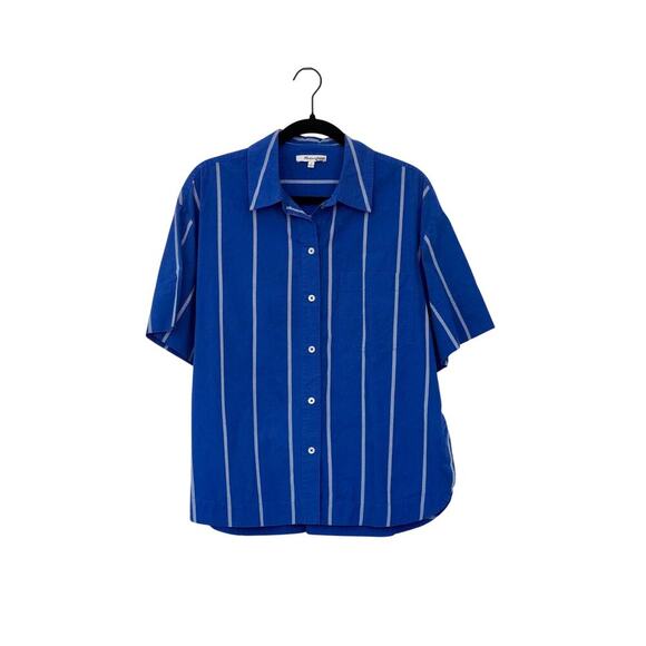 Madewell Oversized Blue Boxy Shirt Sz L - Picture 4 of 6